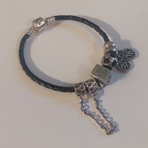 Pandora Black and Silver Charm Bracelet